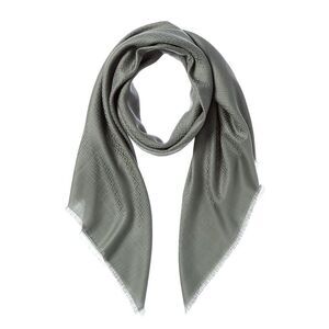 Givenchy 4G Square Large Wool & Silk-Blend Scarf, Green